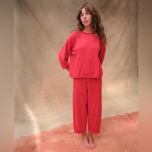 SONDERHAUS Jeanie Pants in Cherry Red Size Small